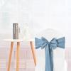FXKS 100 PCS Satin Chair Sashes Bows for Wedding Reception, Dusty Blue Universal Decoration Chair Cover Back Tie Supplies, Washable Reusable Chairs Ribbons for Wedding Events Banquets (7 x 108 inch) view 2
