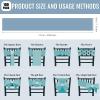 FXKS 100 PCS Satin Chair Sashes Bows for Wedding Reception, Dusty Blue Universal Decoration Chair Cover Back Tie Supplies, Washable Reusable Chairs Ribbons for Wedding Events Banquets (7 x 108 inch) view 3