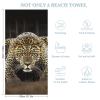 VFKLT Leopard Beach Towel Lightweight Microfiber Swim Pool Towel Soft Oversized Bath Towel Travel Blanket for Beach Yoga Gym Camping Women Men 31.5""x63"", 160x80cm view 2
