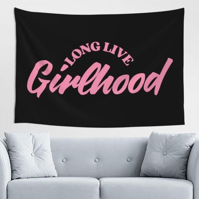 Maikeway Long-Live Girlhood Tapestry 60x40 Flag For Room Livingroom Bedroom Wall Flag Hanging Decor Banner Sign