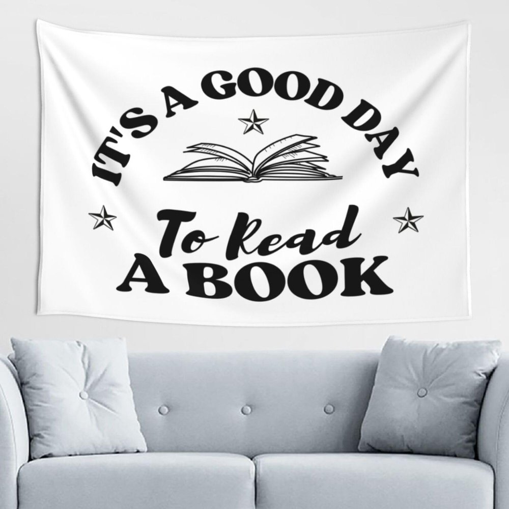 Maikeway Its A Good Day To Read A Book Tapestry 60x40 Its A Good Day To Read Book Tapestry 60x40 For Room Bedroom Livingroom Dormitory Wall Banner Hanging Decor Tapestries Sign