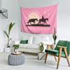 Maikeway Western Horse Tapestry Save A Horse Ride A Cowboy Tapestry Pink Flag 60x40 Wall Hanging Tapestry For Bedroom Living Room Dorm Banner Sign view 3
