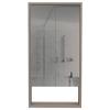 leoglint Mariana Medicine Cabinet, One External Shelf, Single Door Mirror Two Internal Shelves -Light Gray view 1