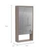leoglint Mariana Medicine Cabinet, One External Shelf, Single Door Mirror Two Internal Shelves -Light Gray view 3