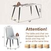 MUUOKY 6 Person Dining Table Set, Sintered Stone Dining Table Set for 6, Kitchen Table Chairs Set of 6, Easy to Assemble view 3