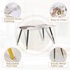 MUUOKY 6 Person Dining Table Set, Sintered Stone Dining Table Set for 6, Kitchen Table Chairs Set of 6, Easy to Assemble view 4