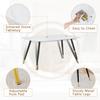 MUUOKY White Dining Table Set for 4, 62'' Dining Table Set for 4, Sintered Stone Dining Room Sets for 4, Easy to Assemble view 4