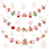 Blulu 18 ft Candy Garland for Christmas Tree Christmas Garlands Banners Gingerbread Decorations Candy Garland Hanging Ornaments for Xmas Tree Kitchen Wall Decor view 1