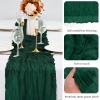 30 Pack Emerald Green Table Runner 10Ft Cheesecloth Table Runner Long Boho Cheese Cloth Table Runners Romantic Sheer Fabric Gauze Table Runners for Wedding Party Bridal Shower view 3