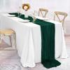 30 Pack Emerald Green Table Runner 10Ft Cheesecloth Table Runner Long Boho Cheese Cloth Table Runners Romantic Sheer Fabric Gauze Table Runners for Wedding Party Bridal Shower view 4