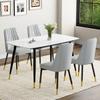 MUUOKY 50'' Dining Table Set for 4, Dining Room Sets for 4, Sintered Stone Dining Table Chairs Set of 4, Easy to AssembleSuitable for Small Spaces view 1