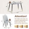 MUUOKY 50'' Dining Table Set for 4, Dining Room Sets for 4, Sintered Stone Dining Table Chairs Set of 4, Easy to AssembleSuitable for Small Spaces view 3