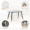 MUUOKY 50'' Dining Table Set for 4, Dining Room Sets for 4, Sintered Stone Dining Table Chairs Set of 4, Easy to AssembleSuitable for Small Spaces view 4