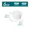 vancasso 6 oz Ramekins with Lid, Porcelain Creme Brulee Souffle Dishes, White Pudding Custard Cups Ramiken for Baking, Dishwasher and Oven Safe, Set of 6 view 2