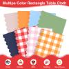 12 Pack Red Gingham Tablecloths, 54 X 108Inch Plastic Red and White Checkered Tablecloth Disposable Picnic Table Cloths Waterproof Outdoors Tablecloth for Camping Picnic Barbecue Birthday Party view 4