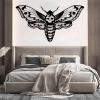 Death Head Moth Metal Wall Art, Death Head Moth Wall Decor, Gothic Wall Decor, Skull Moth Wall Art, Halloween Decor, Housewarming Gift, Living Room Bedroom Wall Decor (Gold, 13"x24"|32x60cm) view 3