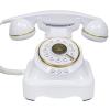 FiayaCom Audio Guest Book Wedding Phone with One-Touch Playback & Adjustable Volume for Wedding, Anniversary, Birthday Parties, Tattle Phone for Classroom(Art Deco, White) view 1