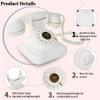 FiayaCom Audio Guest Book Wedding Phone with One-Touch Playback & Adjustable Volume for Wedding, Anniversary, Birthday Parties, Tattle Phone for Classroom(Art Deco, White) view 3