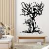 Skeleton Tree Metal Wall Art, Skull Tree Metal Wall Decor, Tree of Life Wall Art, Gothic Wall Decor, Metal Tree Branch Wall Decor, Abstract Tree Wall Art, Living Room Wall Art (Black, 18"x24"|46x60cm) view 2