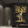 Skeleton Tree Metal Wall Art, Skull Tree Metal Wall Decor, Tree of Life Wall Art, Gothic Wall Decor, Metal Tree Branch Wall Decor, Abstract Tree Wall Art, Living Room Wall Art, Housewarming Gift (Gold, 18"x24"|46x60cm) view 1