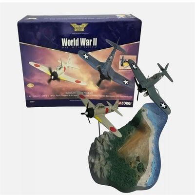 ACE HOBBY for Corgi Guadalcanal Island, F4U for Corsair, A6M2 Zero DOGFIGHT 1943 1:72 Aircraft Pre-Built Model