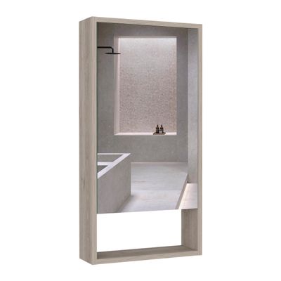 leoglint Medicine Cabinet Irvine, One External Shelf, Light Gray Finish