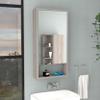 leoglint Medicine Cabinet Irvine, One External Shelf, Light Gray Finish view 2