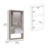 leoglint Medicine Cabinet Irvine, One External Shelf, Light Gray Finish view 3