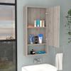leoglint Medicine Cabinet Irvine, One External Shelf, Light Gray Finish view 4