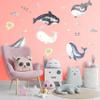 Ocean Whales Wall Sticker For Kids Room Decor - The Under Sea Life Baby Boy Nursery Decal view 4
