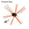 Aluminum Chimney Sweeping Brush Kit With Flexible Rotary Rods, 4-12" Cleaning Range, Nylon Bristles And Stainless Steel Conductor For Fireplace, Flue And Wood Stove Chimney Power Sweeping Brush Kit view 2