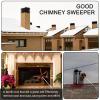 Aluminum Chimney Sweeping Brush Kit With Flexible Rotary Rods, 4-12" Cleaning Range, Nylon Bristles And Stainless Steel Conductor For Fireplace, Flue And Wood Stove Chimney Power Sweeping Brush Kit view 3