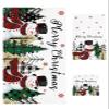 Snowman Bath Towels for Bathroom Set - Christmas Snowflake Buffalo Tree Luxury Microfiber Towels Gifts for Women,Quick Dry Beach Kitchen Hand Hair Face Towel and Dish Washcloth Yoga Workout Towels+Set view 1