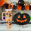 6 Pack Halloween Straw Covers, Reusable Silicone Ghost Straw Toppers for Stanley, Stanley Cup Accessories for Stanley 30&40oz Tumbler Cup Halloween Decoration view 3