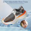 Shoe Washing Machine Bag, 360 Wrap-around Cleaning Laundry Bags with 2 Adjustable Shoe Trees, Reusable Wash Bag Lockable Zipper with Fluffy Fibers for Sneaker Gym view 4