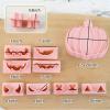 10 Piece Halloween Cookie Cutters, 3d Raised Design Gingerbread Cookie stamps, 8 Style Eye and Mouth Cookie Cutter Set,Mini Pie Molds,Apple Pie Pastry Biscuit (Pumpkin-Mouths) view 2