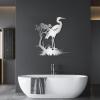Aportif Metal Cranes Wall Art, Metal Bird Wall Art, Cranes Bird Art Wall Decor, Birds Sign, Boho Decorations, Bathroom Wall Decor(White, 18 x 17 in / 47 x 45 cm) view 2