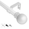 Curtain Rods for Windows 31"- 92", 5/8 inch Small White Curtain Rod Adjustable by Splicing for Bedroom, Living Room, Kitchen and Outdoors view 1