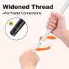 Curtain Rods for Windows 31"- 92", 5/8 inch Small White Curtain Rod Adjustable by Splicing for Bedroom, Living Room, Kitchen and Outdoors view 3