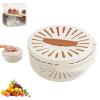 2024 New Draining Basket with Lid, Colander Strainer Bowl with Foldable Handles, Multi-Functional Double Layer Fruit and Vegetable Kitchen Sink Strainer for Washing Draining Fresh Storage (Brown) view 1