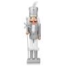 ArlinaL Wooden Christmas Soldier Nutcracker Decorations, 15 Inch Nutcracker Figure Christmas Decor for Shelves and Tables (Silver) view 1