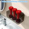 CGBE 2 Packs Cabinet Door Organizer, Acrylic Adhesive Shelf Wall Mounted Storage, Self Adhesive Shower Shelves Without Drilling, Automatic Draining Clear Shower Organizer for Bathroom view 3