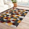 Vydddom Modern Hexagon Rug - 7x9 Geometric Pattern, Washable Non Slip Soft Indoor Carpet for Living Room & Bedroom view 1