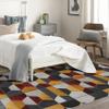 Vydddom Modern Hexagon Rug - 7x9 Geometric Pattern, Washable Non Slip Soft Indoor Carpet for Living Room & Bedroom view 3