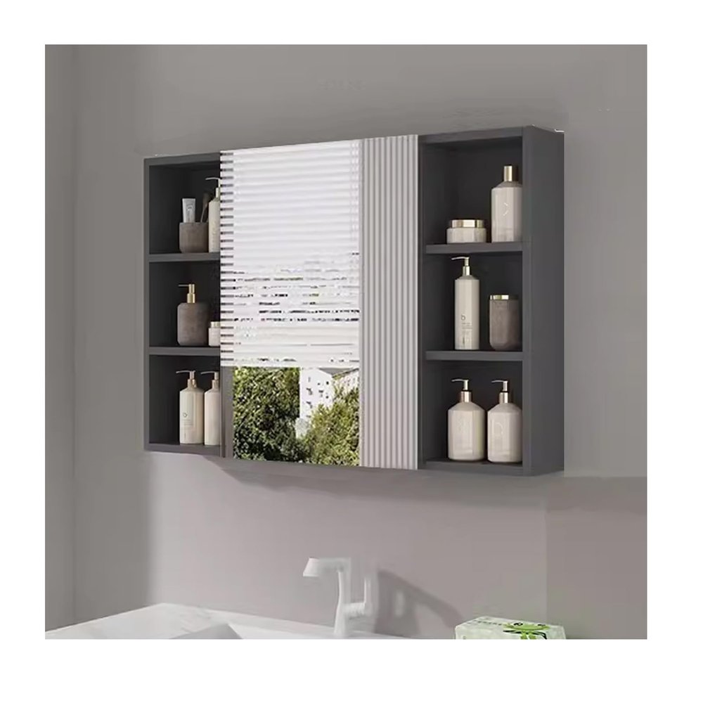 Medicine Cabinet with Mirror,Led Medicine Cabinet Mirror, Surface Mount Medicine Cabinet Mirror for Bathroom Medicine Cabinet with Lights, Mirror back storage design(A,W70*H70cm/W27.5*H27.5in)