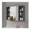 Medicine Cabinet with Mirror,Led Medicine Cabinet Mirror, Surface Mount Medicine Cabinet Mirror for Bathroom Medicine Cabinet with Lights, Mirror back storage design(A,W70*H70cm/W27.5*H27.5in) view 1
