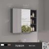 Medicine Cabinet with Mirror,Led Medicine Cabinet Mirror, Surface Mount Medicine Cabinet Mirror for Bathroom Medicine Cabinet with Lights, Mirror back storage design(A,W70*H70cm/W27.5*H27.5in) view 2