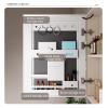 Medicine Cabinet with Mirror,Led Medicine Cabinet Mirror, Surface Mount Medicine Cabinet Mirror for Bathroom Medicine Cabinet with Lights, Mirror back storage design(A,W70*H70cm/W27.5*H27.5in) view 4