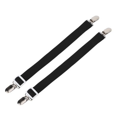 lvifloae Sheet Straps Bed Sheet Clips Sheet Holders Keep Sheets Firm Tight Multipurpose Straps Gripper Non Slip 2Pcs (Black)
