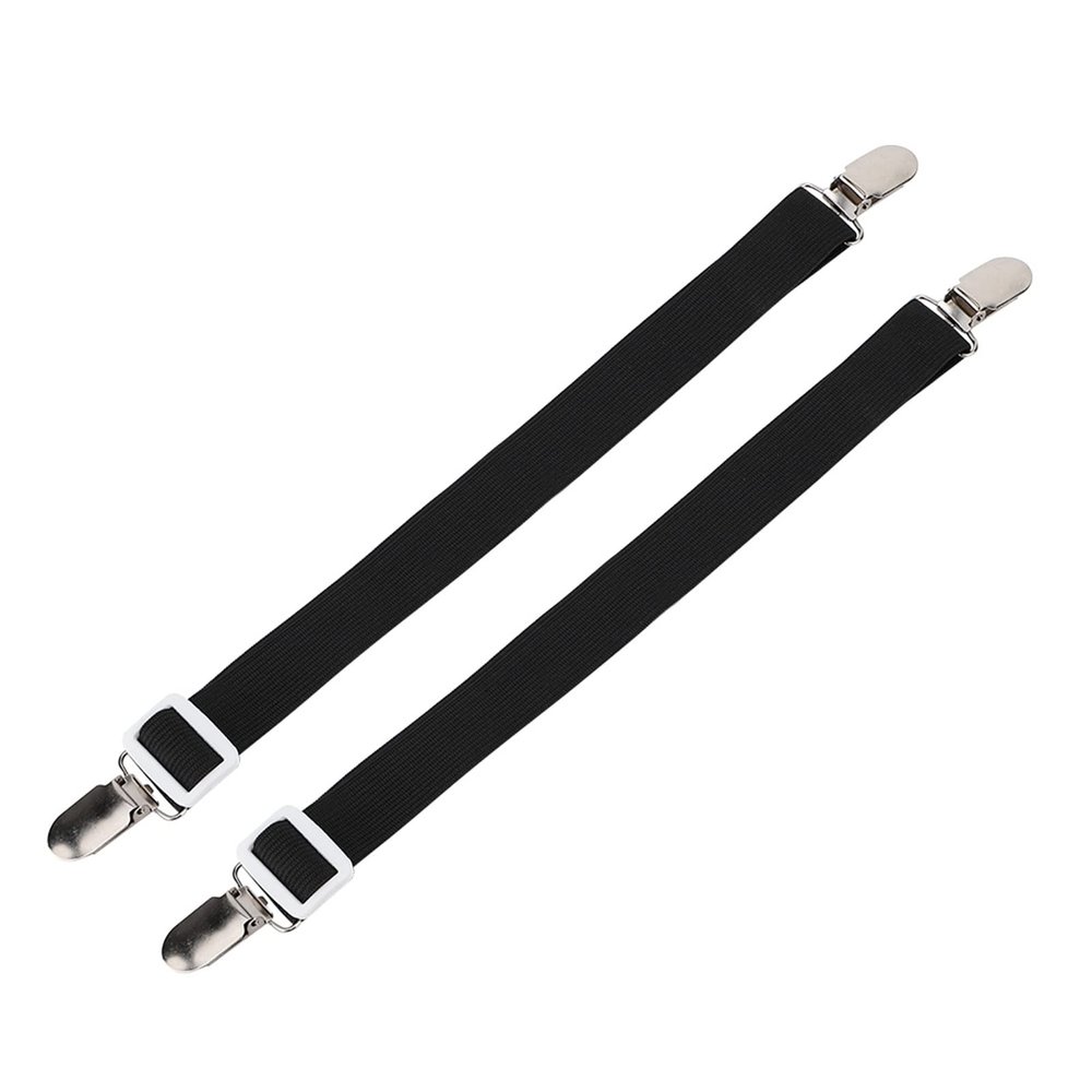 lvifloae Sheet Straps Bed Sheet Clips Sheet Holders Keep Sheets Firm Tight Multipurpose Straps Gripper Non Slip 2Pcs (Black)